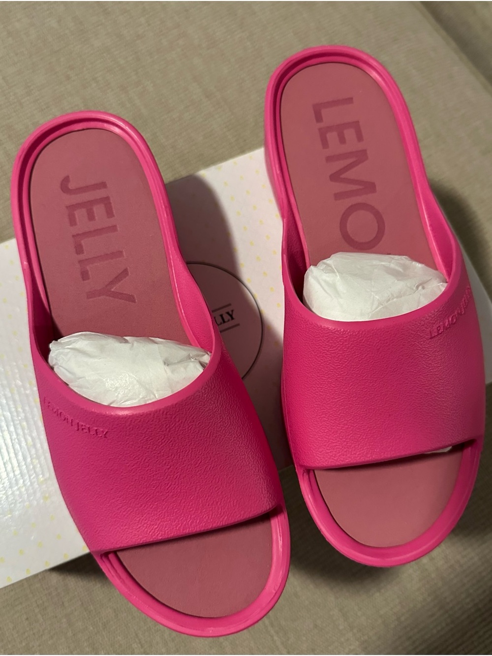 Lemon Jelly Women's Hot Pink Slide Mules